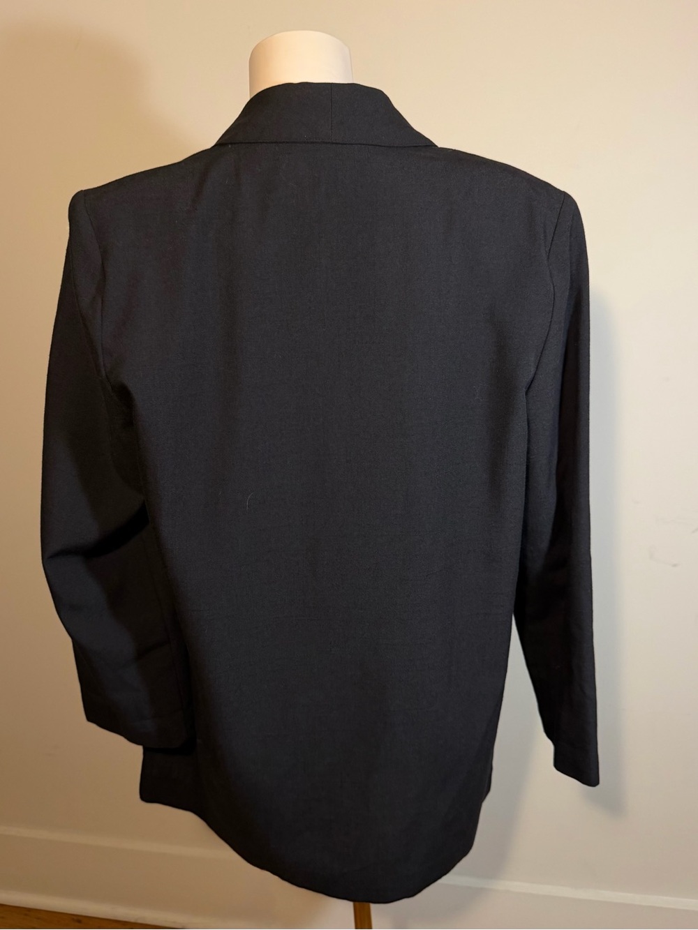 Vintage Sag Harbor Black Single Breasted Button Blazer Gold Button 8 Oversized - Picture 5 of 9